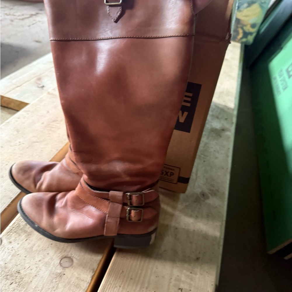 Inc Brown Leather Knee-High Boots